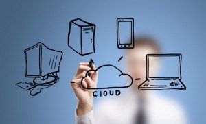 Cloud and cloud device illustration