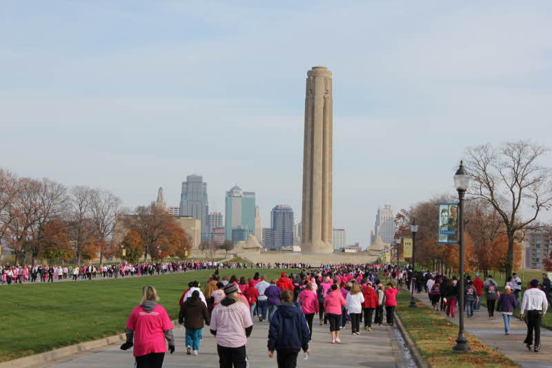 South Lawn of Liberty Memorial at Making Strides Against Breast Cancer Walk