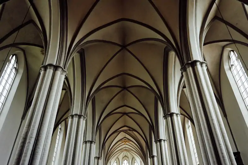 interior of a church cathedral